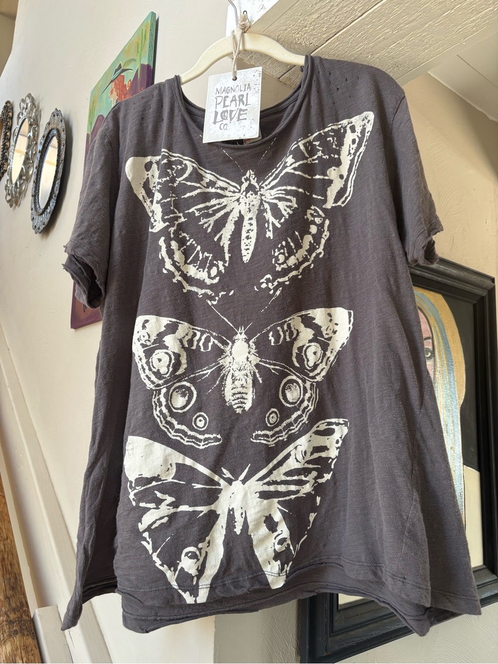 Magnolia Pearl Butterfly Totem Boyfriend Tee - - Picture 2 of 4